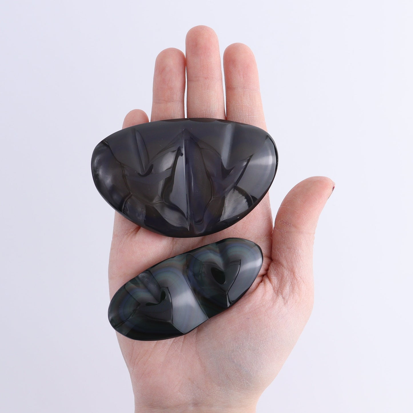 Rainbow Obsidian Heart Pairs Set of 3 - Expert Wholesale and Supplier of Wholesale Crystals & Bulk Gemstones, ["Hearts","Mexico","Obsidian","Rainbow Obsidian"]
