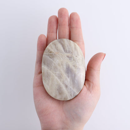 Moonstone Palm Stones Set of 8
