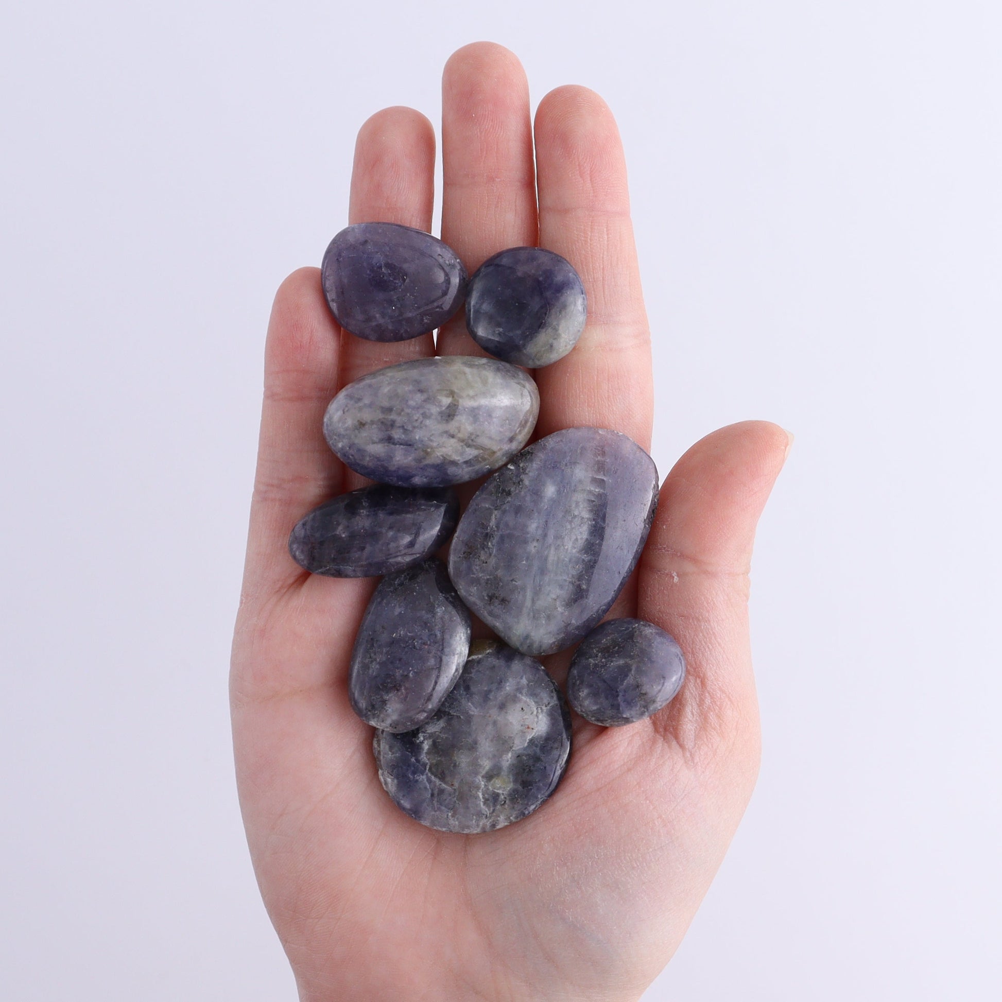 Iolite Tumbles 1 kg Set - Expert Wholesale and Supplier of Wholesale Crystals & Bulk Gemstones, ["iolite","Tumbles"]