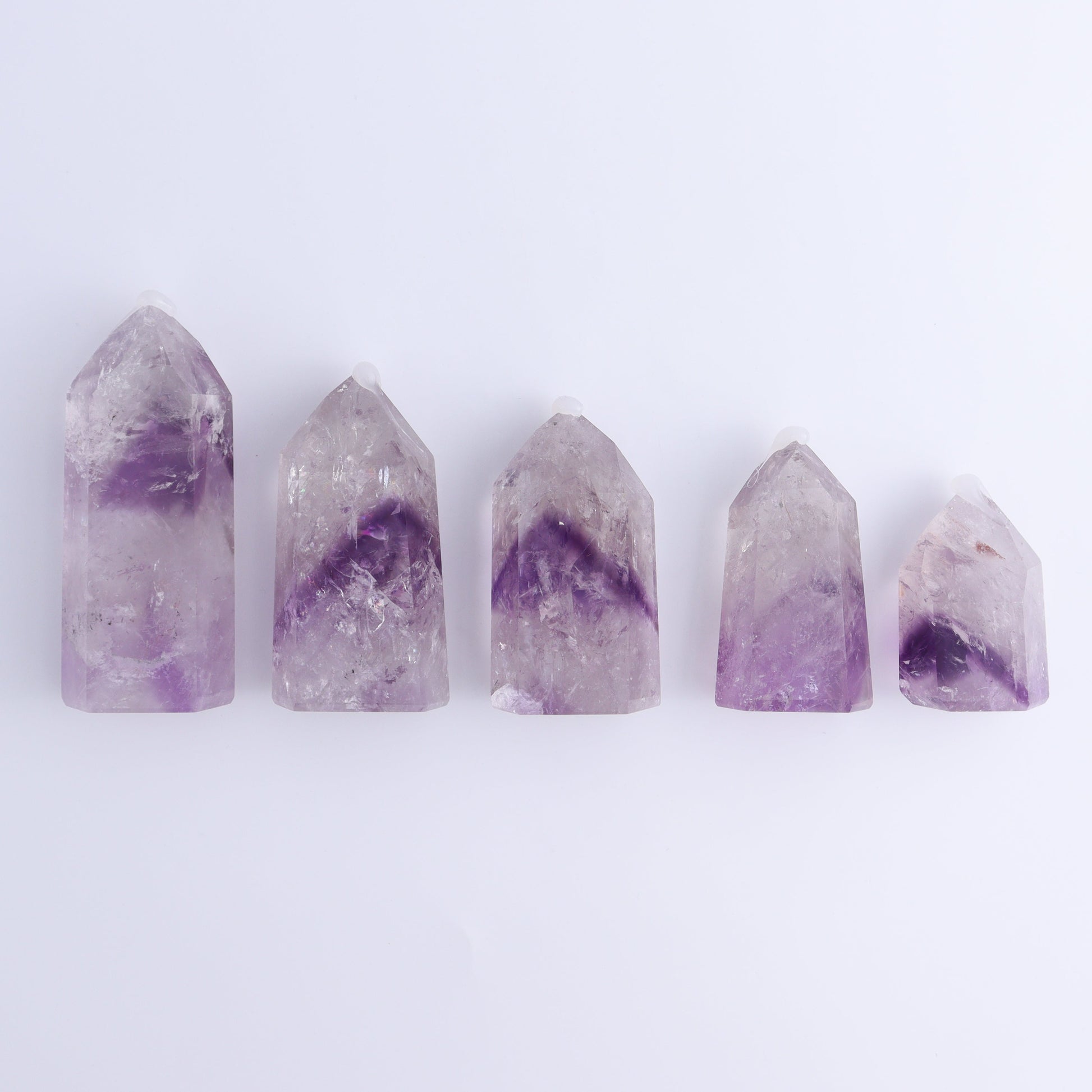 Amethyst Towers Set of 5 - Expert Wholesale and Supplier of Wholesale Crystals & Bulk Gemstones, ["Amethyst","Brazil","Towers"]