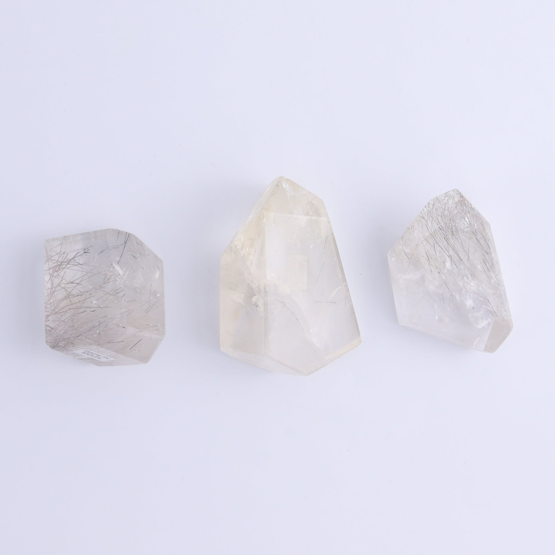 Rutiled Quartz Freeforms Set of 9 - Expert Wholesale and Supplier of Wholesale Crystals & Bulk Gemstones, ["Brazil","Freeform","Freeforms","Points","Quartz","Rutiled Quartz"]