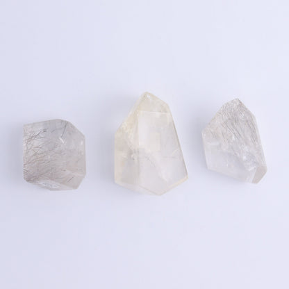 Rutiled Quartz Freeforms Set of 9 - Expert Wholesale and Supplier of Wholesale Crystals & Bulk Gemstones, ["Brazil","Freeform","Freeforms","Points","Quartz","Rutiled Quartz"]
