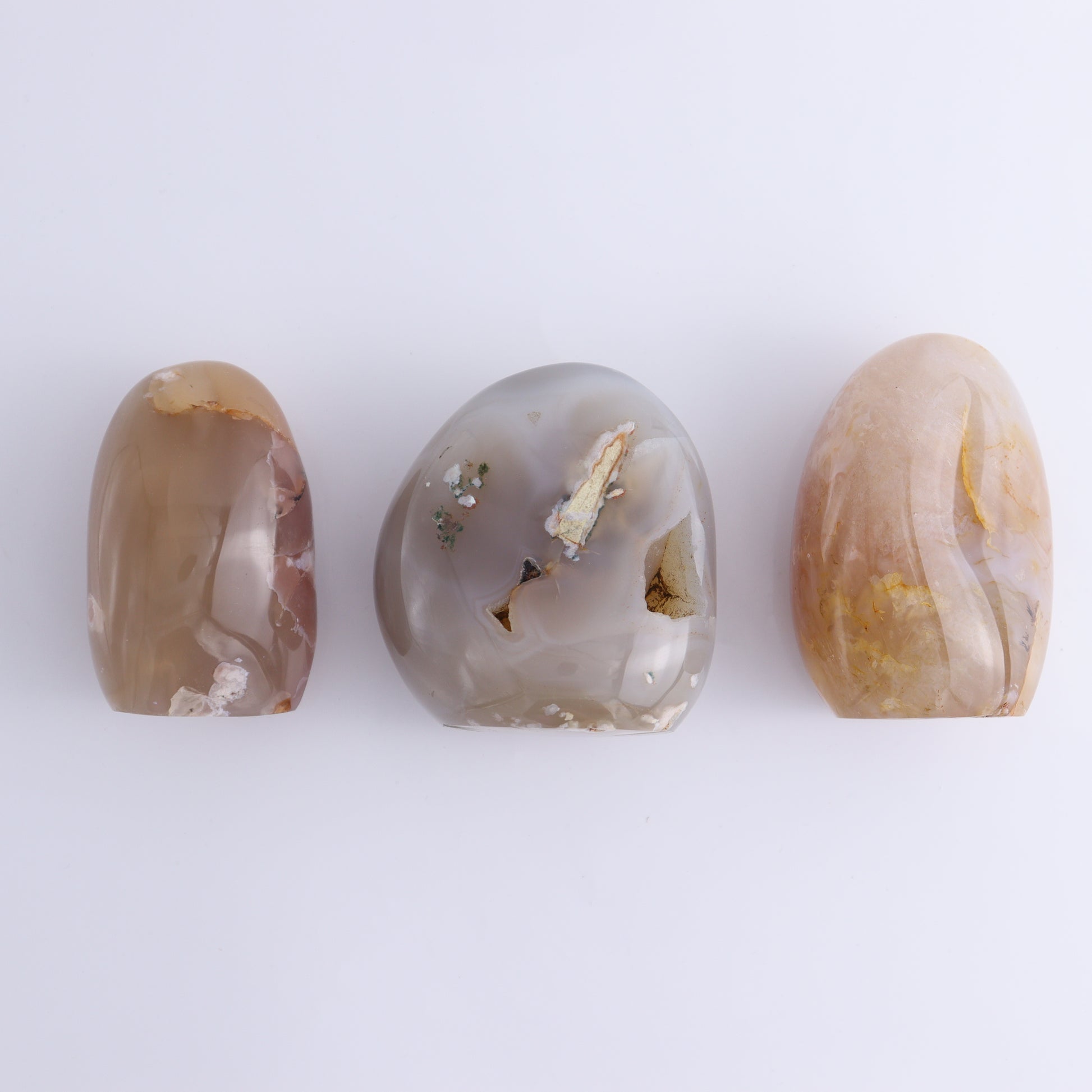 Flower Agate Freeforms Set of 6 - Expert Wholesale and Supplier of Wholesale Crystals & Bulk Gemstones, ["close_50","Flower Agate","Freeforms","Madagascar"]