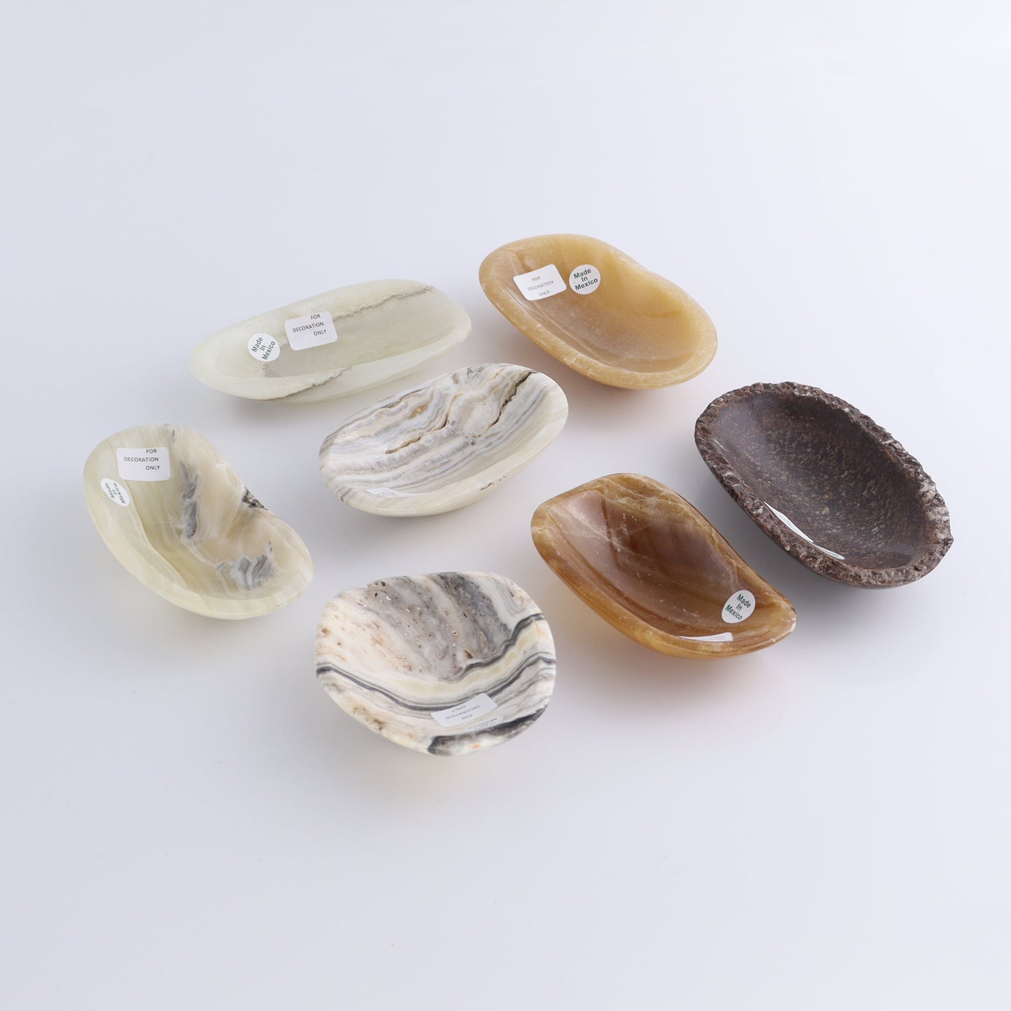 Onyx Bowl Set of 7 - Expert Wholesale and Supplier of Wholesale Crystals & Bulk Gemstones, ["Bowls","Mexico","onyx"]
