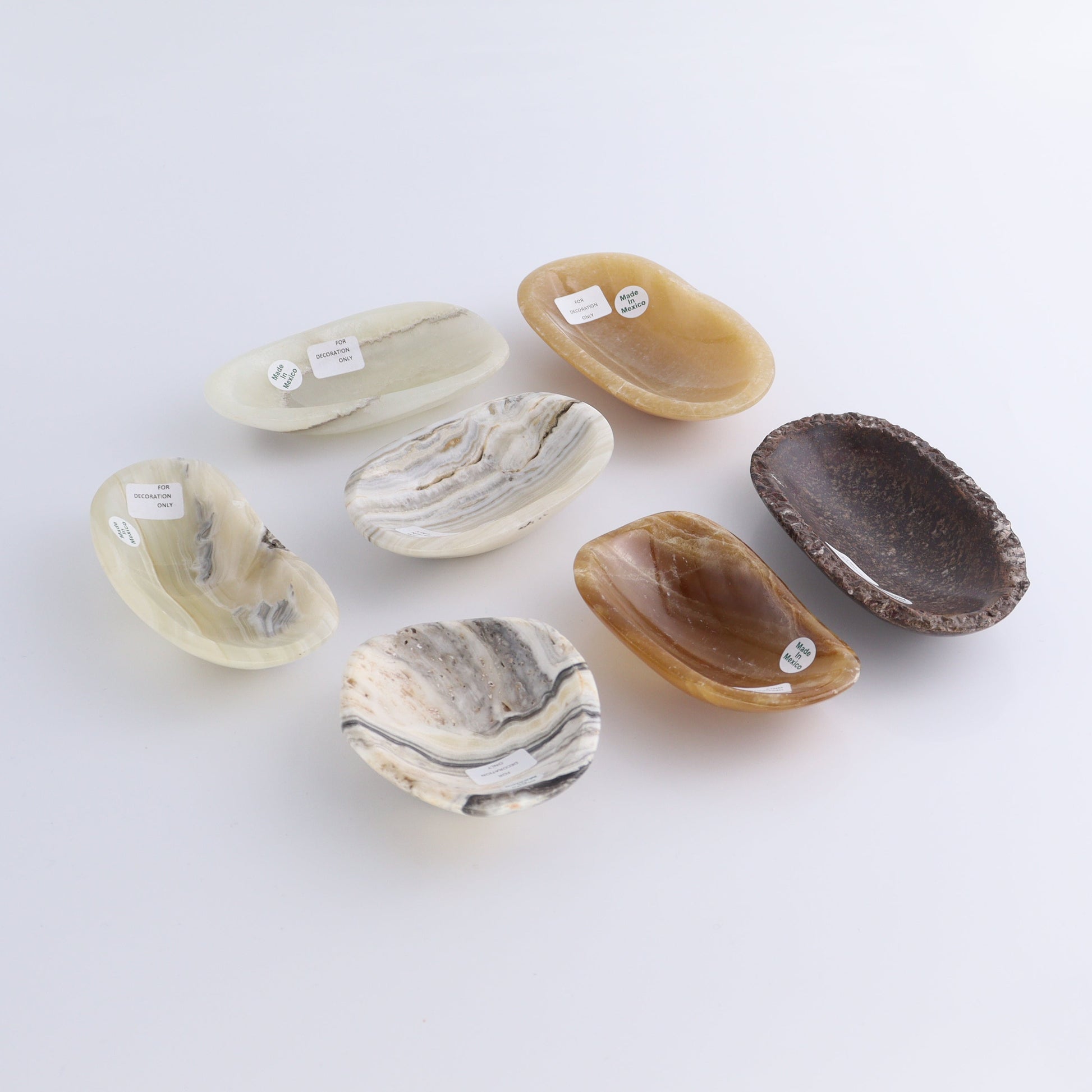 Onyx Bowl Set of 7 - Expert Wholesale and Supplier of Wholesale Crystals & Bulk Gemstones, ["Bowls","Mexico","onyx"]