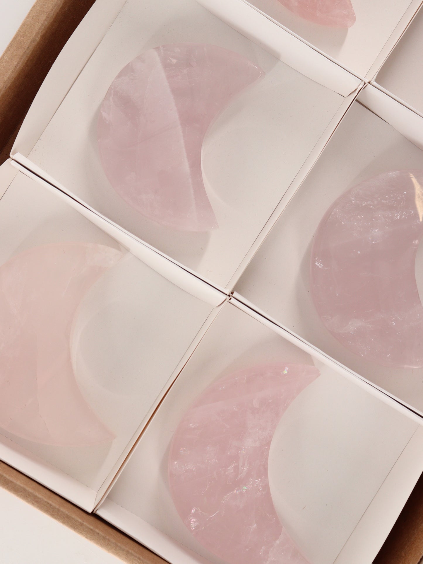 Rose Quartz Moons Set of 6 - Expert Wholesale and Supplier of Wholesale Crystals & Bulk Gemstones, []