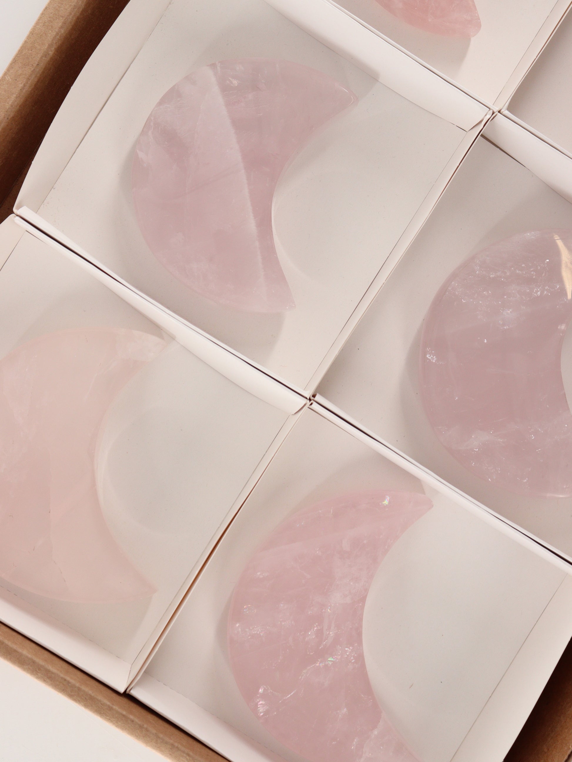 Rose Quartz Moons Set of 6 - Expert Wholesale and Supplier of Wholesale Crystals & Bulk Gemstones, []