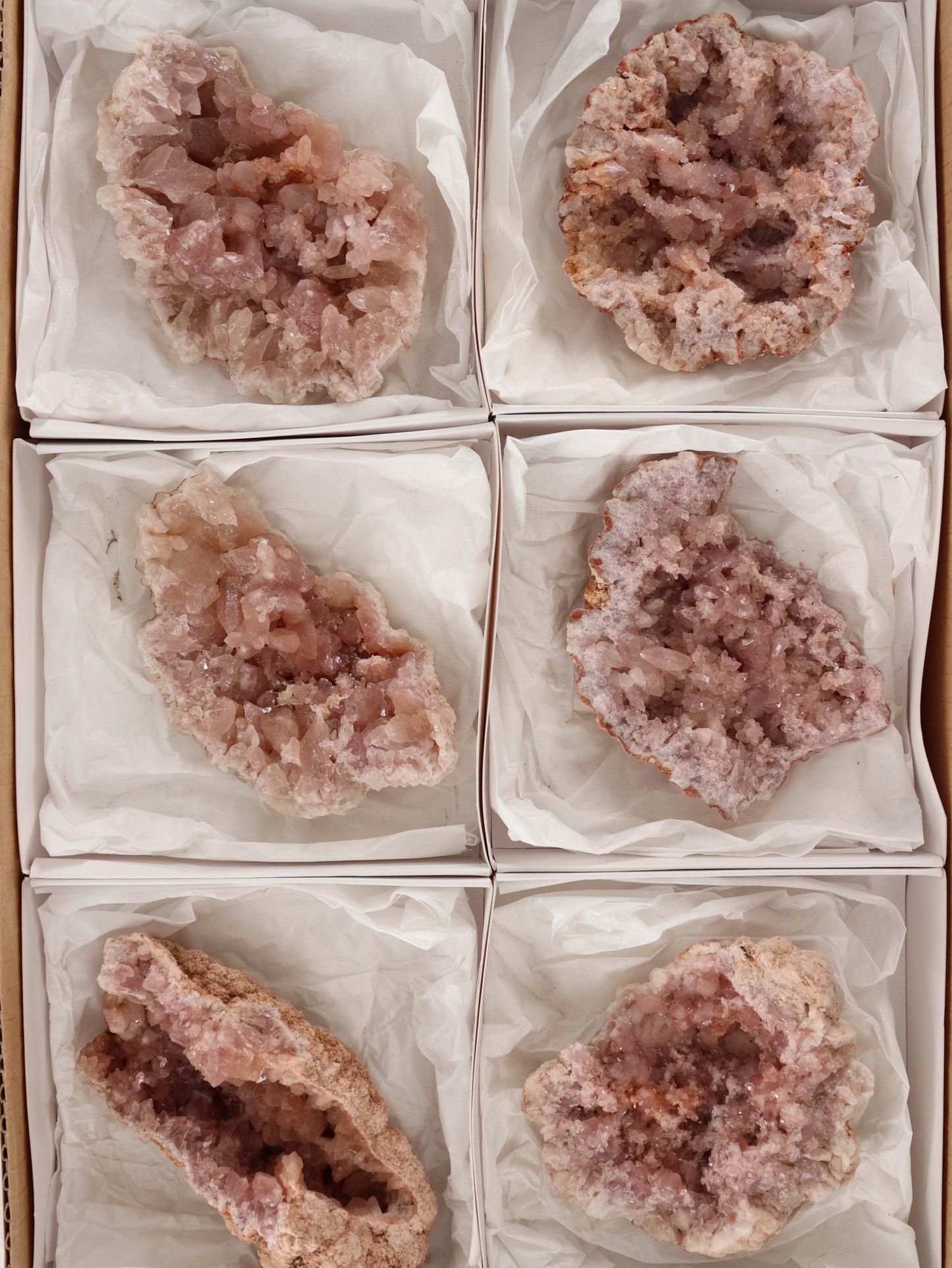 Pink Amethyst Flat Set of 6