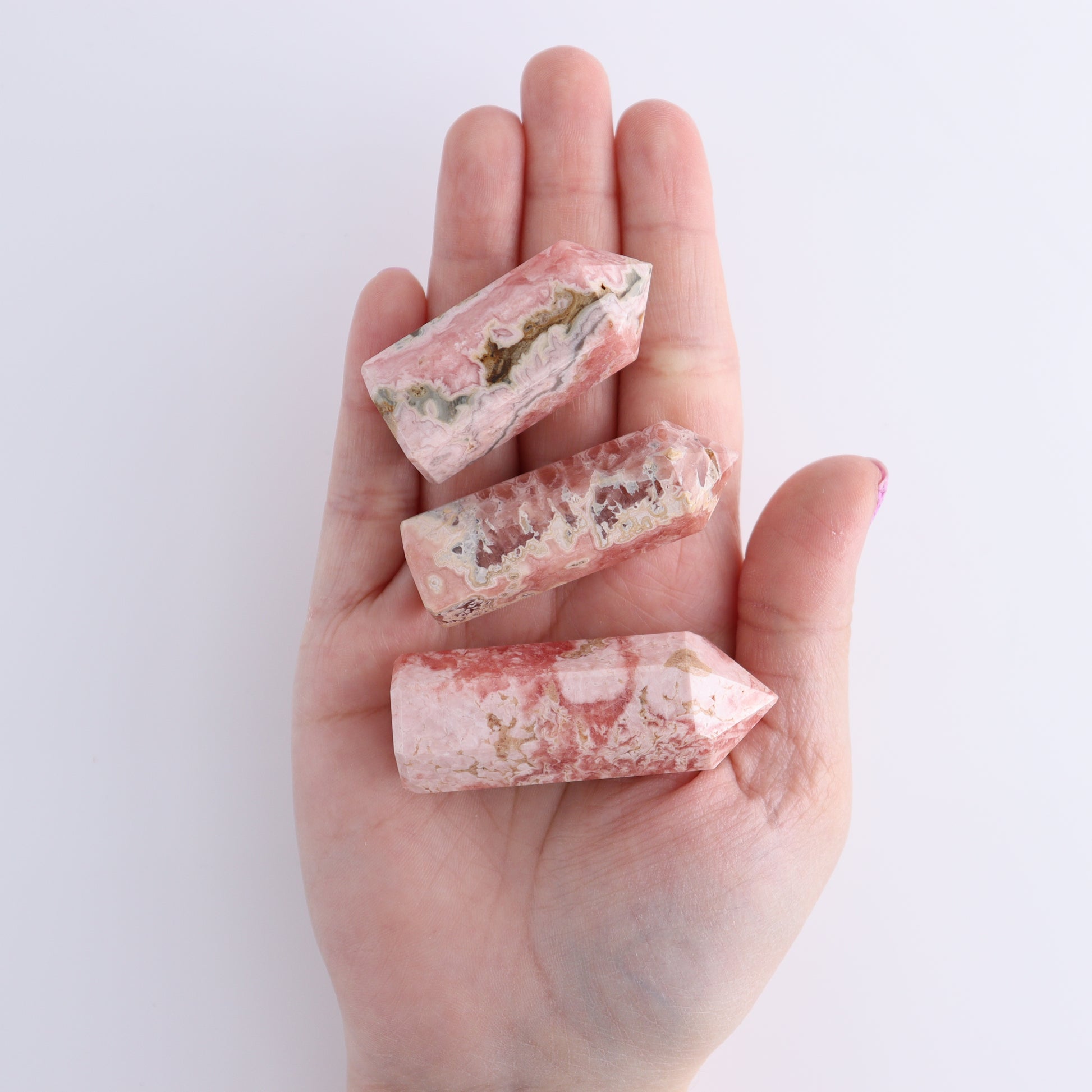 Rhodochrosite Towers Set of 5 - Expert Wholesale and Supplier of Wholesale Crystals & Bulk Gemstones, ["Argentina","Rhodochrosite","Towers"]