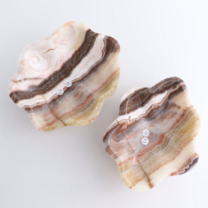 One Small Bowl Mexican Onyx/Calcite Honey & Pink