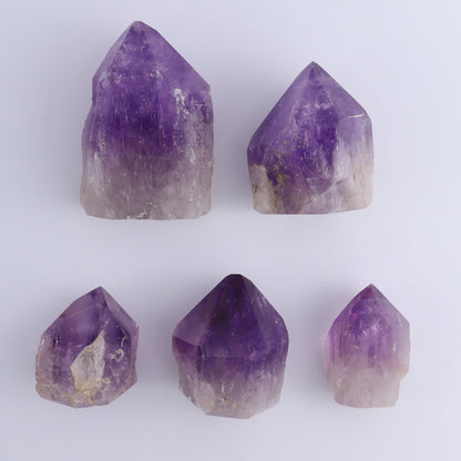 Amethyst Tops Polished Set of 5 - Expert Wholesale and Supplier of Wholesale Crystals & Bulk Gemstones, ["Amethyst","Brazil","Top Polished"]