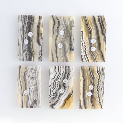 One Mexican Onyx/Calcite Black & Yellow Zebra Rectangle Dish