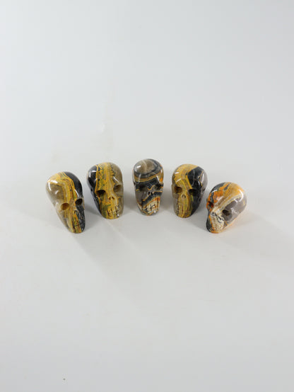 Bumblebee Jasper Skulls Set of 5 - Expert Wholesale and Supplier of Wholesale Crystals & Bulk Gemstones, []