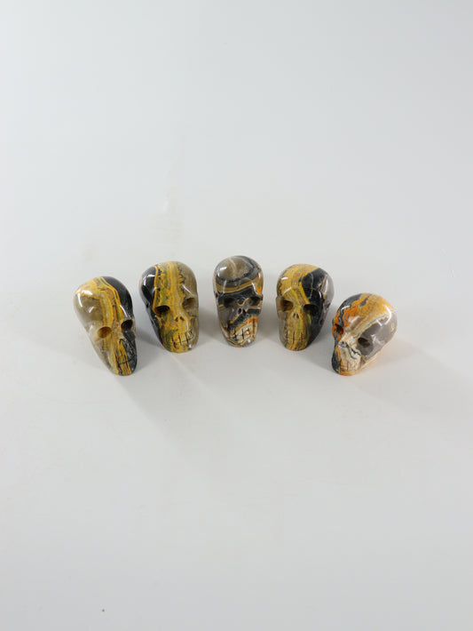 Bumblebee Jasper Skulls Set of 5 - Expert Wholesale and Supplier of Wholesale Crystals & Bulk Gemstones, []