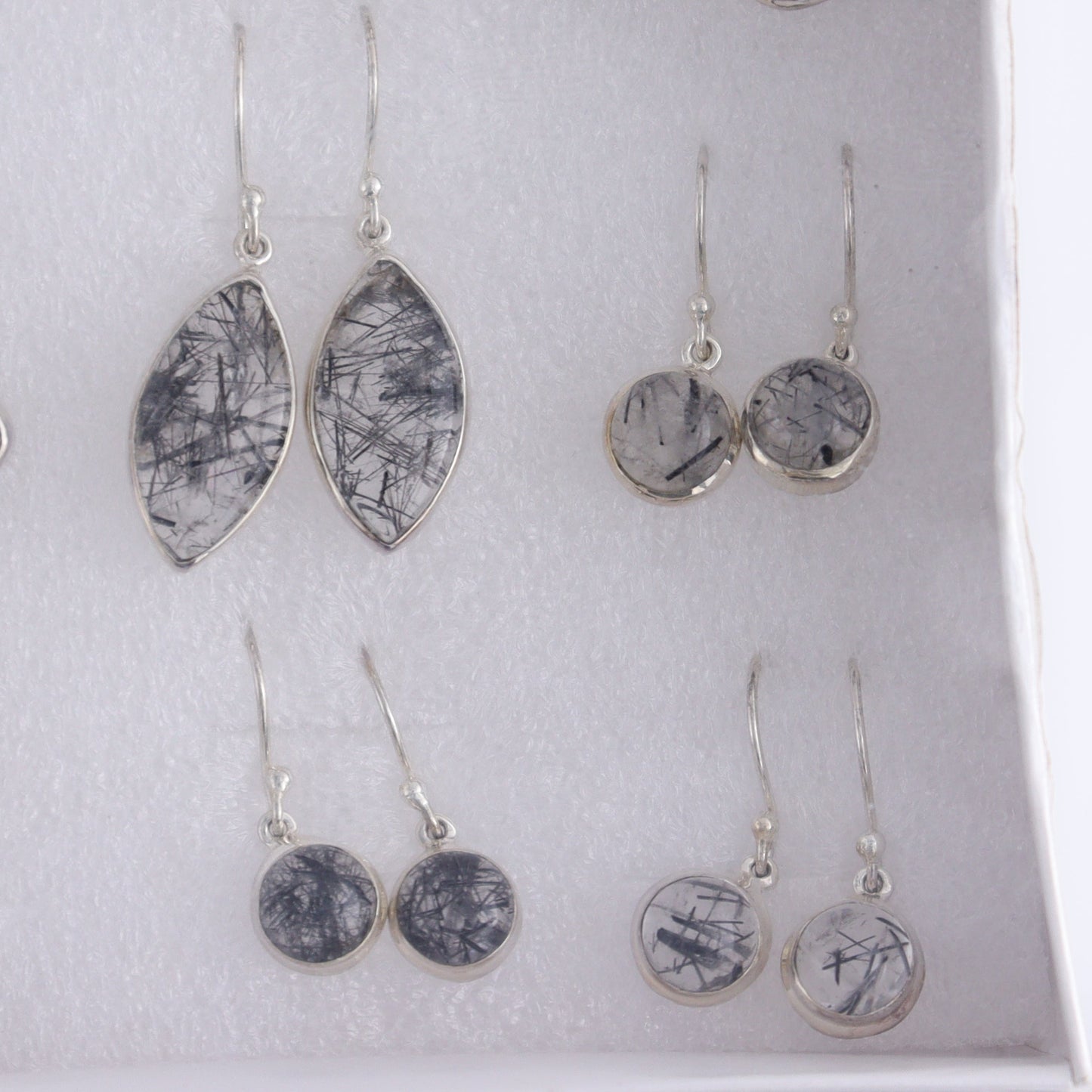 Rutilated Quartz Earrings Pairs of 9 - Expert Wholesale and Supplier of Wholesale Crystals & Bulk Gemstones, ["close_50","earrings","India","Rutilated Quartz","sterling silver"]