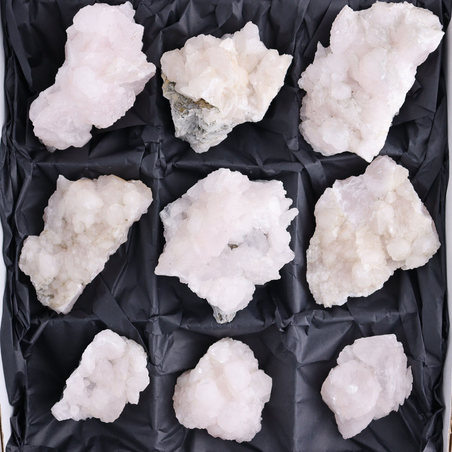 Mangano Calcite Set of 12 - Expert Wholesale and Supplier of Wholesale Crystals & Bulk Gemstones, ["Calcite","China","Freeform","Freeforms"]