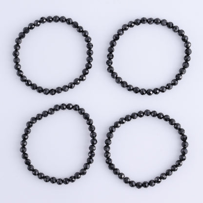 One Faceted Black Spinel Bracelet - Expert Wholesale and Supplier of Wholesale Crystals & Bulk Gemstones, ["Black Spinel","Bracelet","bracelets","Faceted","Spinel"]