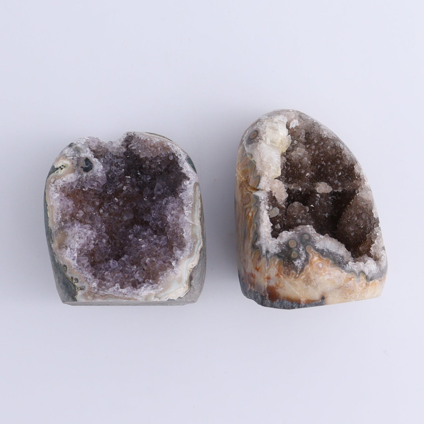 Uruguay Amethyst Cut Base Set of 9 - Expert Wholesale and Supplier of Wholesale Crystals & Bulk Gemstones, ["Amethyst","Cut Base","Uruguay"]