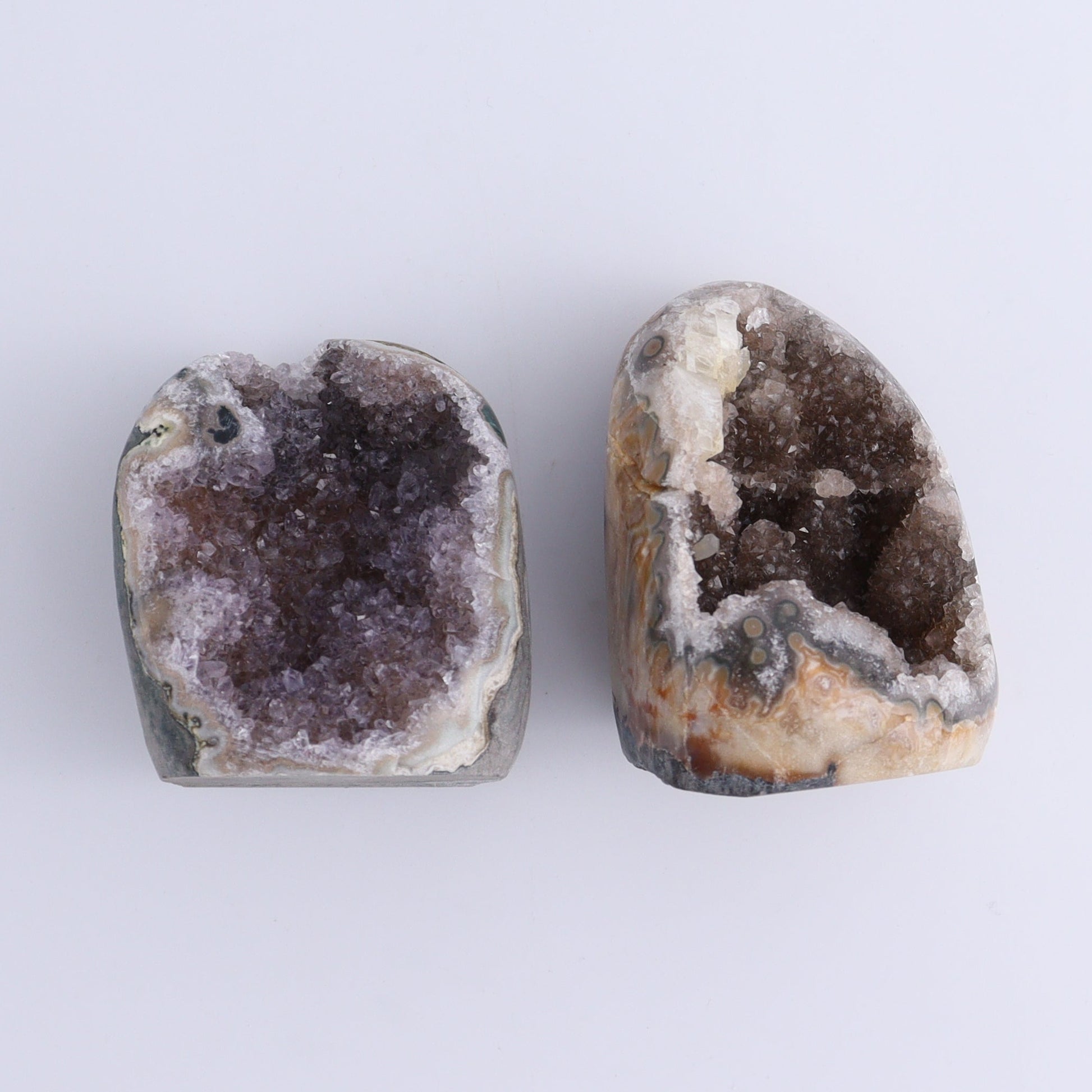 Uruguay Amethyst Cut Base Set of 9 - Expert Wholesale and Supplier of Wholesale Crystals & Bulk Gemstones, ["Amethyst","Cut Base","Uruguay"]