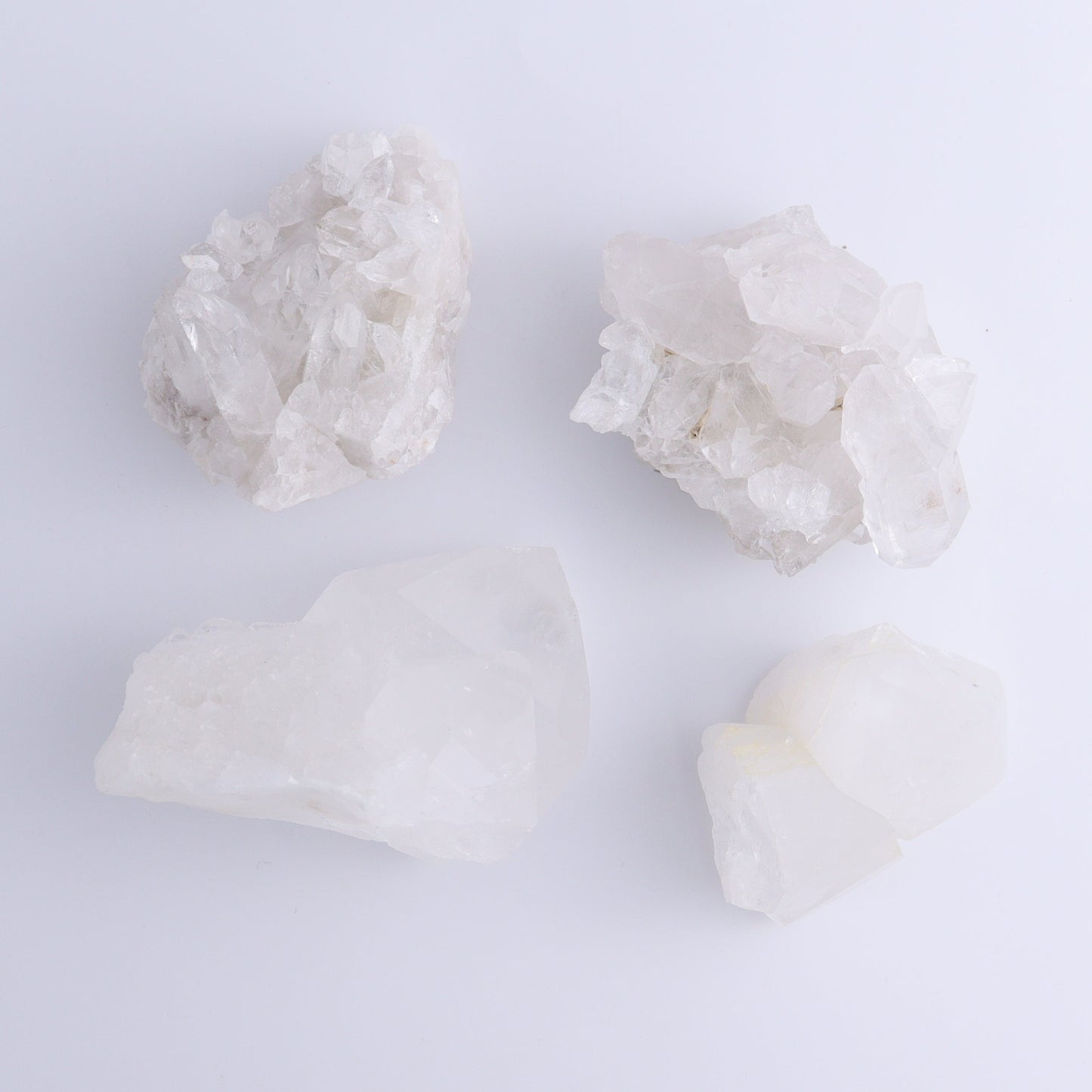 Quartz Freeforms & Clusters Set of 4 - Expert Wholesale and Supplier of Wholesale Crystals & Bulk Gemstones, ["Clusters","Freeform","Freeforms","Quartz"]