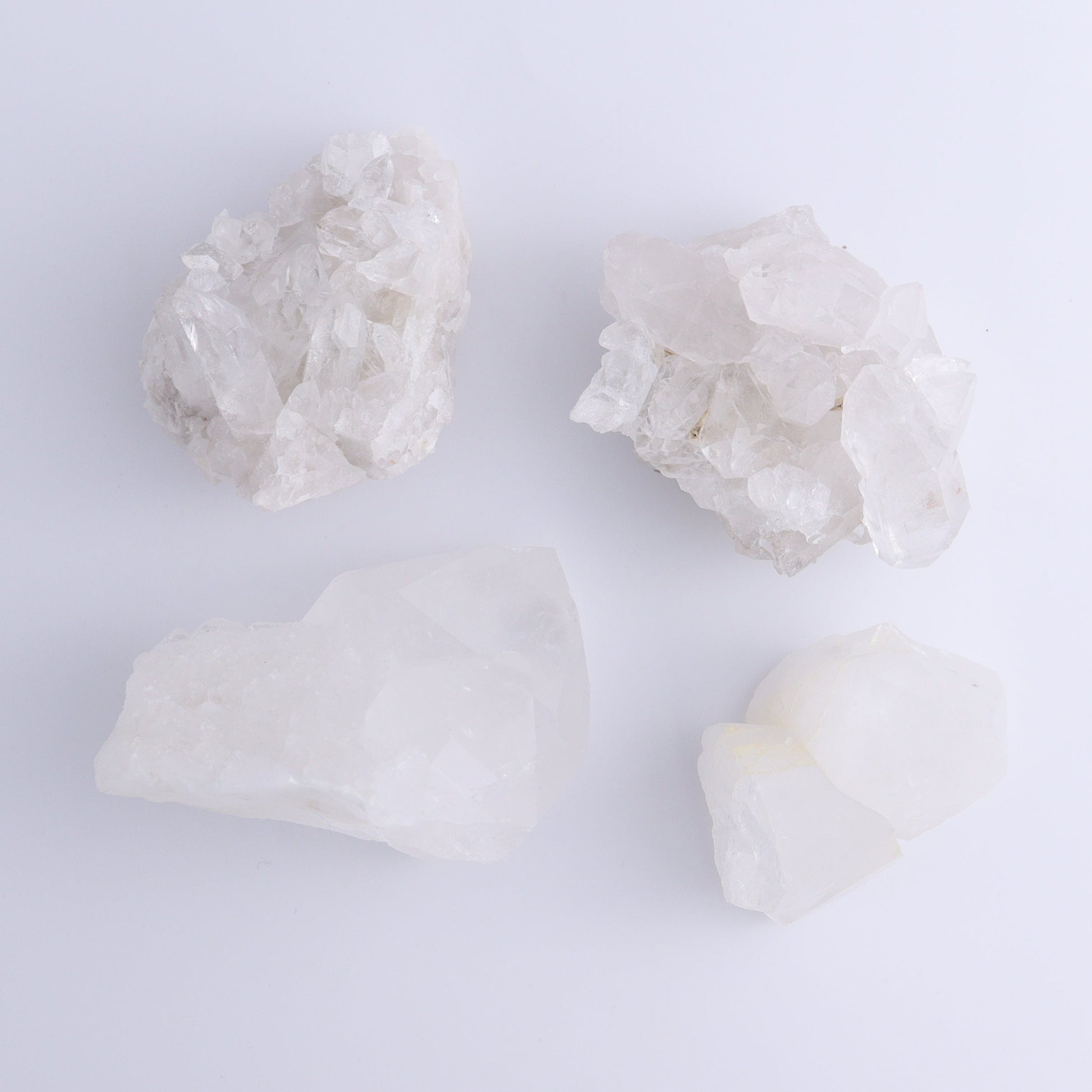 Quartz Freeforms & Clusters Set of 4 - Expert Wholesale and Supplier of Wholesale Crystals & Bulk Gemstones, ["Clusters","Freeform","Freeforms","Quartz"]
