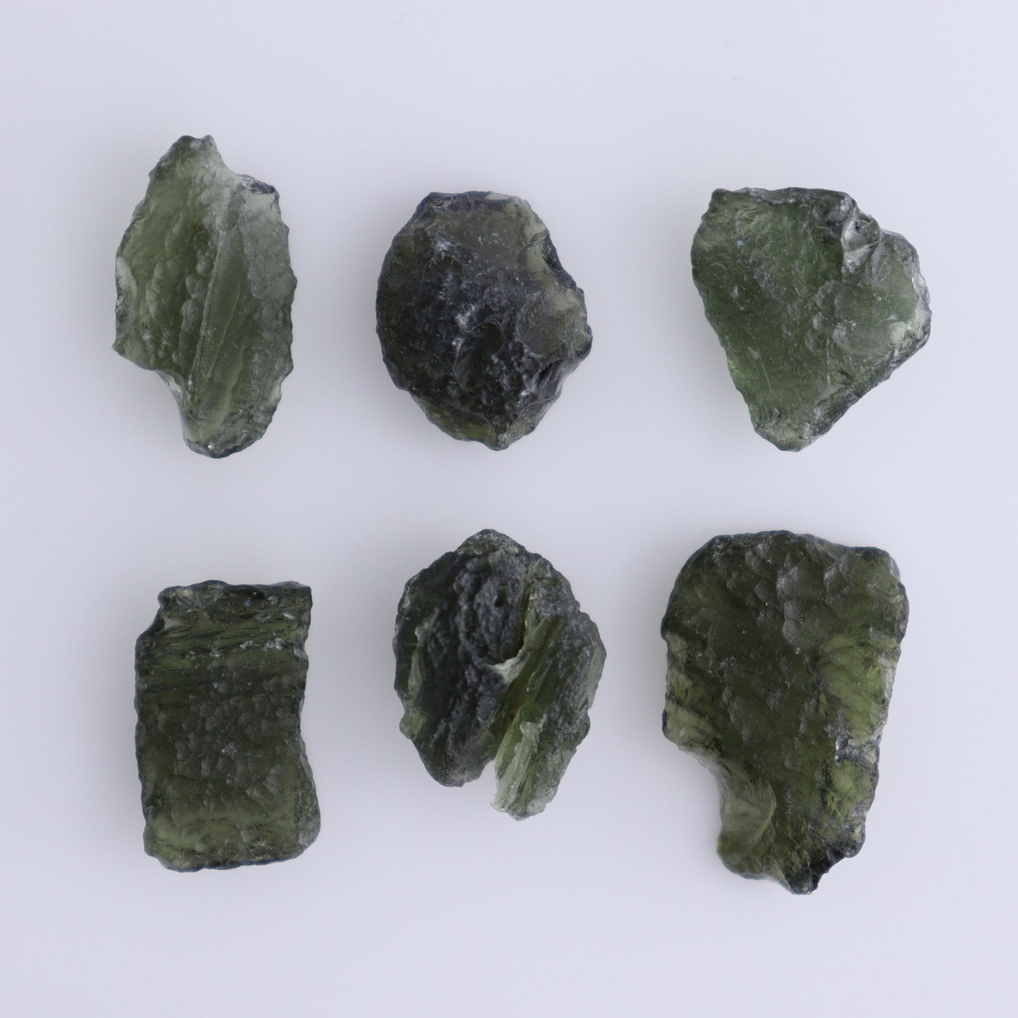 Moldavite Pieces Set of 6 - Expert Wholesale and Supplier of Wholesale Crystals & Bulk Gemstones, ["Czech Republic","Moldavite","Pieces"]