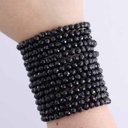 One Faceted Black Spinel Bracelet - Expert Wholesale and Supplier of Wholesale Crystals & Bulk Gemstones, ["Black Spinel","Bracelet","bracelets","Faceted","Spinel"]