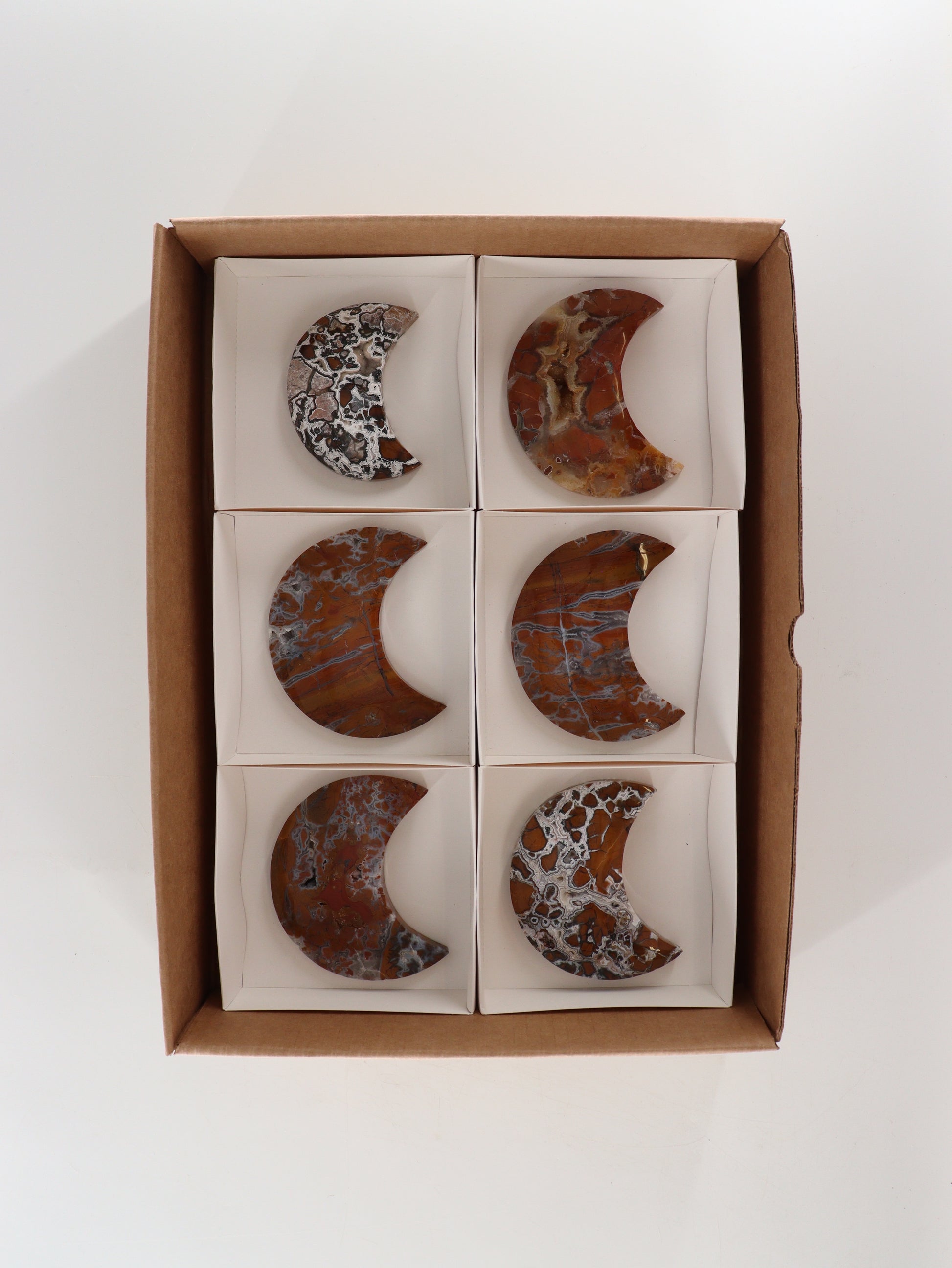 Brecciated Jasper Moons Set of 6 - Expert Wholesale and Supplier of Wholesale Crystals & Bulk Gemstones, []