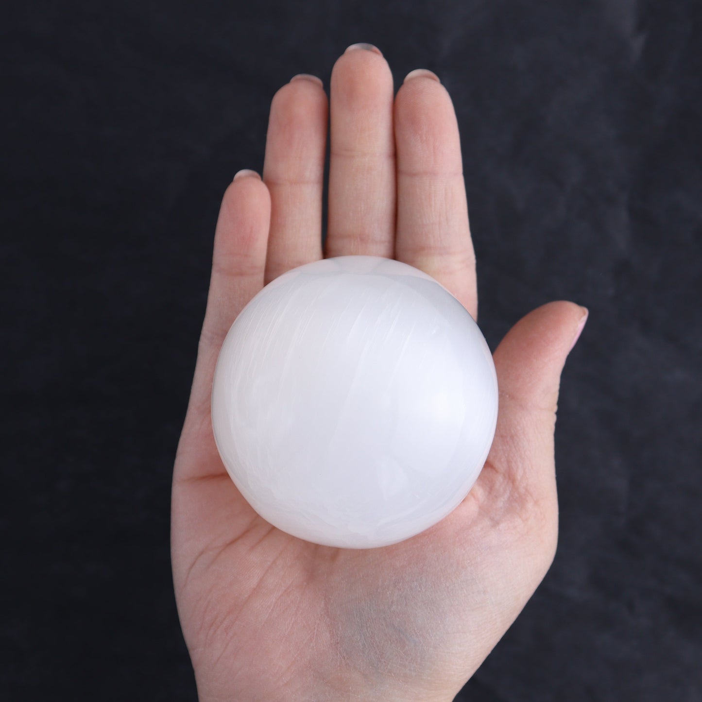 One Selenite (Satin Spar) Sphere 6 cm - Expert Wholesale and Supplier of Wholesale Crystals & Bulk Gemstones, ["close_30","Morocco","Selenite","Spheres"]