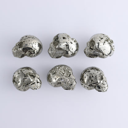 Pyrite Skulls Set of 6 - Expert Wholesale and Supplier of Wholesale Crystals & Bulk Gemstones, ["Hearts","Peru","Pyrite"]