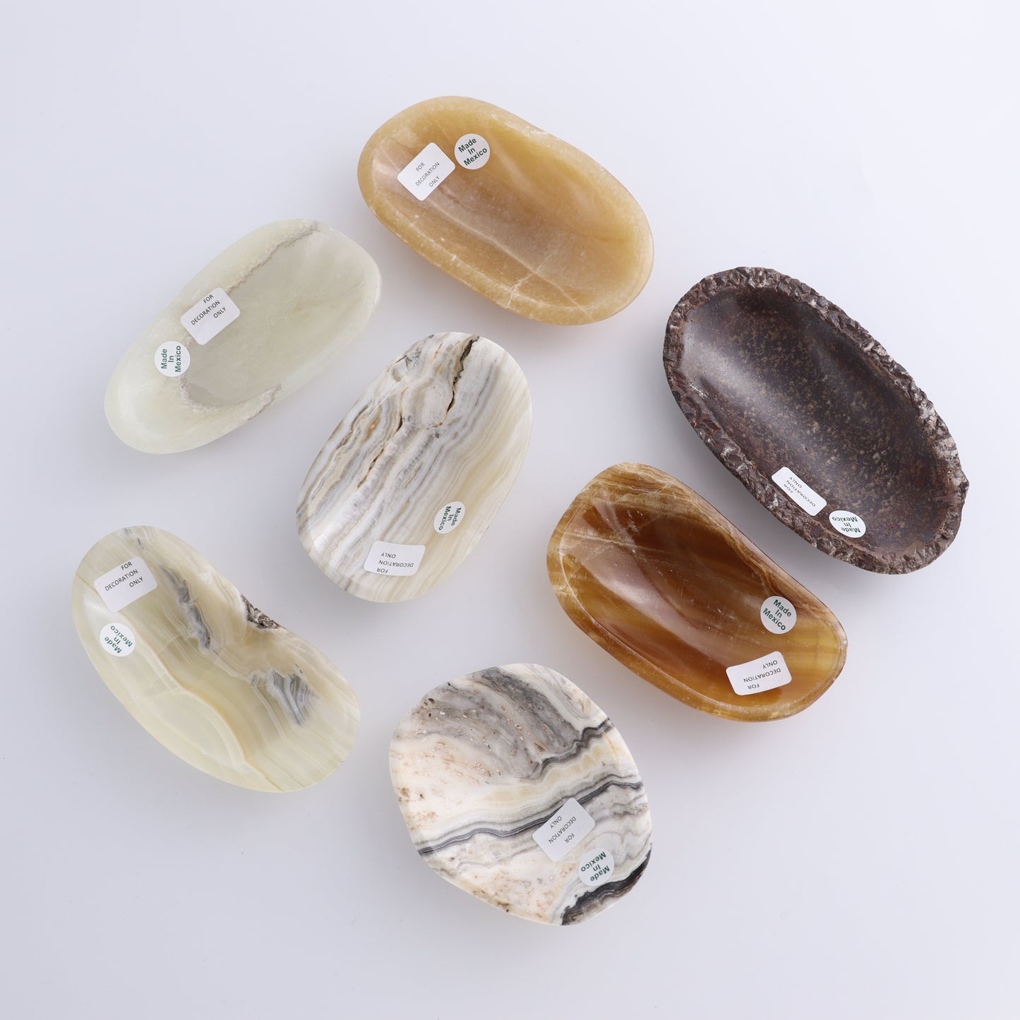 Onyx Bowl Set of 7 - Expert Wholesale and Supplier of Wholesale Crystals & Bulk Gemstones, ["Bowls","Mexico","onyx"]