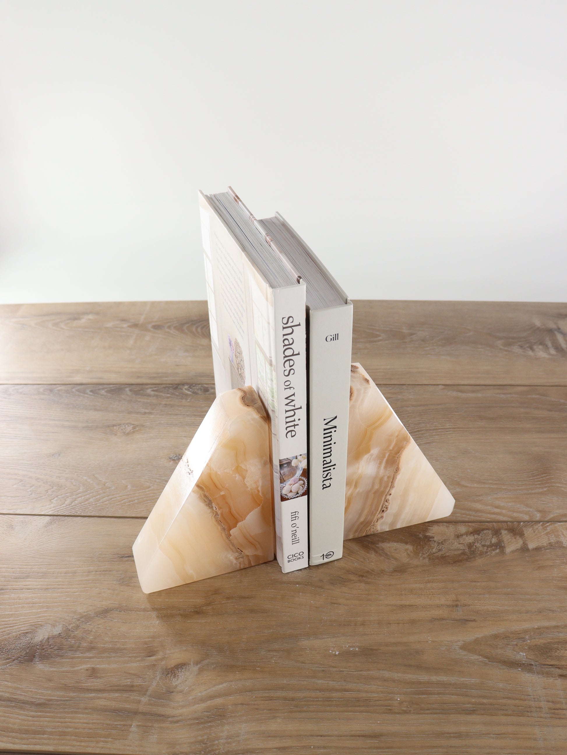 Rustic Light Tan Polished Onyx Bookends - Expert Supplier of Wholesale Crystals & Bulk Gemstones