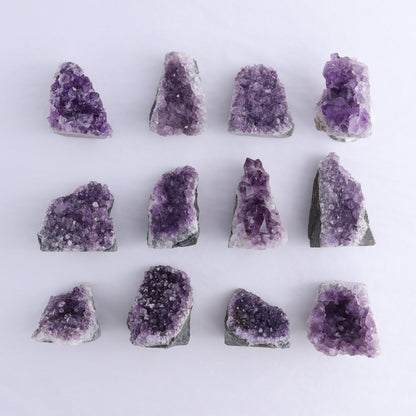 Uruguay Amethyst Cut Base Set of 12 - Expert Wholesale and Supplier of Wholesale Crystals & Bulk Gemstones, ["Amethyst","Cut Base","Uruguay"]