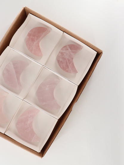 Rose Quartz Moons Set of 6 - Expert Wholesale and Supplier of Wholesale Crystals & Bulk Gemstones, []