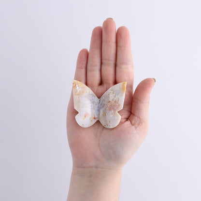 One White Fire Chalcedony Butterfly - Expert Wholesale and Supplier of Wholesale Crystals & Bulk Gemstones, ["Agate","Butterflies","Butterfly","White Fire Agate"]