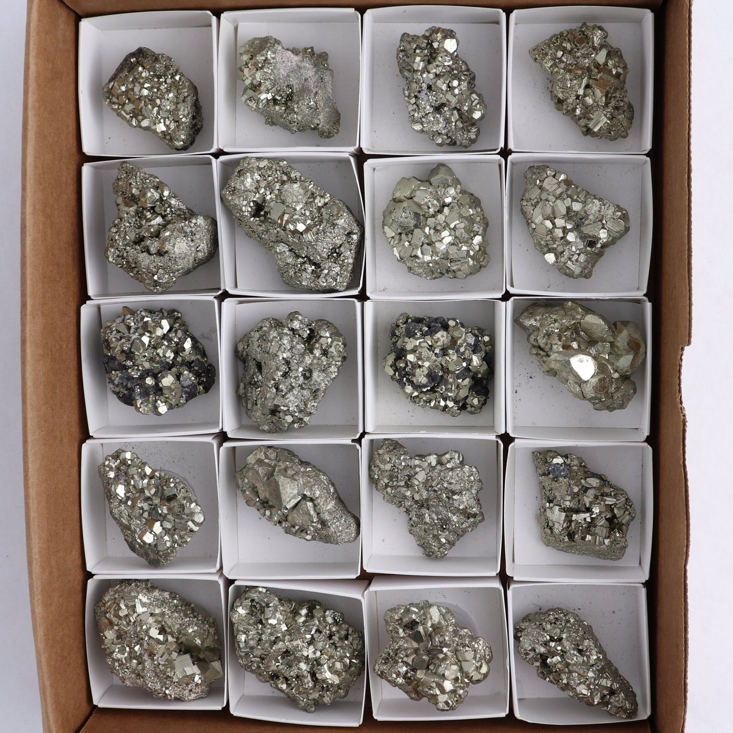Pyrite Clusters Set of 20