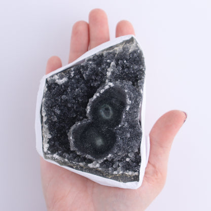 Uruguay Amethyst Clusters with "Eyes" Flat of 8 - Expert Wholesale and Supplier of Wholesale Crystals & Bulk Gemstones, []