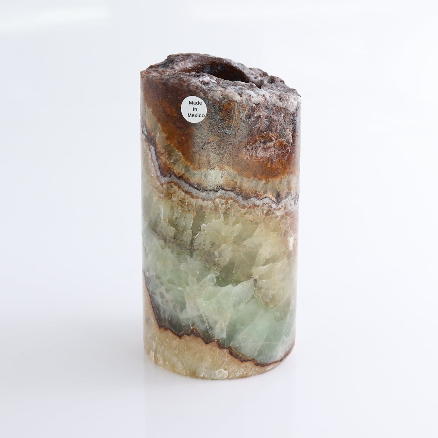 Mexican Onyx/Calcite Candle Holders Set of 3