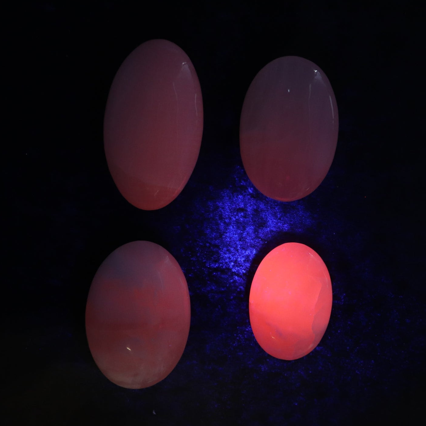 Pink Mangano Calcite Palm Stone Set of 12