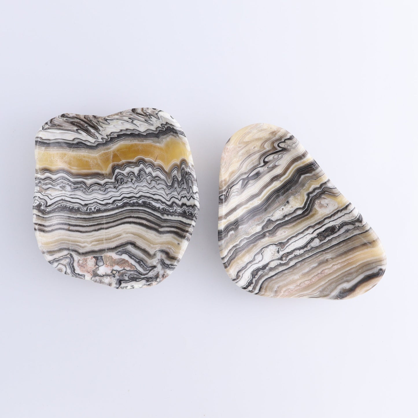 One Mexican Onyx/Calcite Yellow & Black Zebra Irregular Bowl - Expert Wholesale and Supplier of Wholesale Crystals & Bulk Gemstones, ["bowl","Bowls","Calcite","Catalog Onyx","Decorative Dish","Mexico","onyx"]