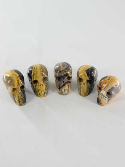 Bumblebee Jasper Skulls Set of 5 - Expert Wholesale and Supplier of Wholesale Crystals & Bulk Gemstones, []