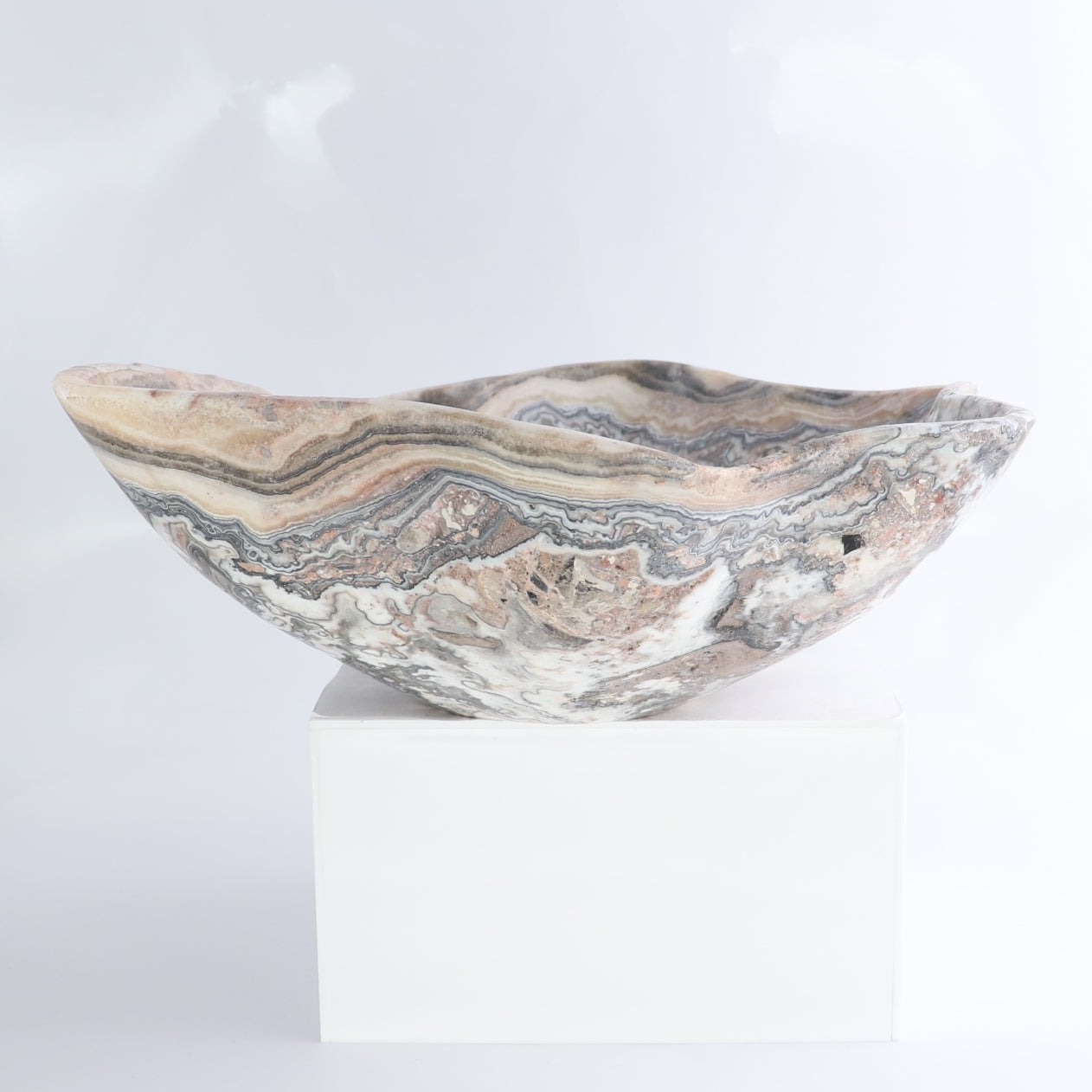 Mexican Onyx/Calcite Bowl 12"