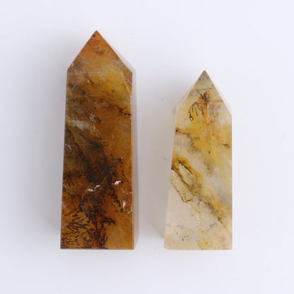Dendritic Golden Healer Quartz Towers Set of 10