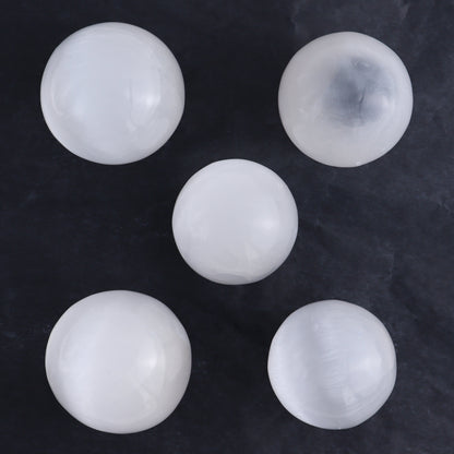 One Selenite (Satin Spar) Sphere 6 cm - Expert Wholesale and Supplier of Wholesale Crystals & Bulk Gemstones, ["close_30","Morocco","Selenite","Spheres"]