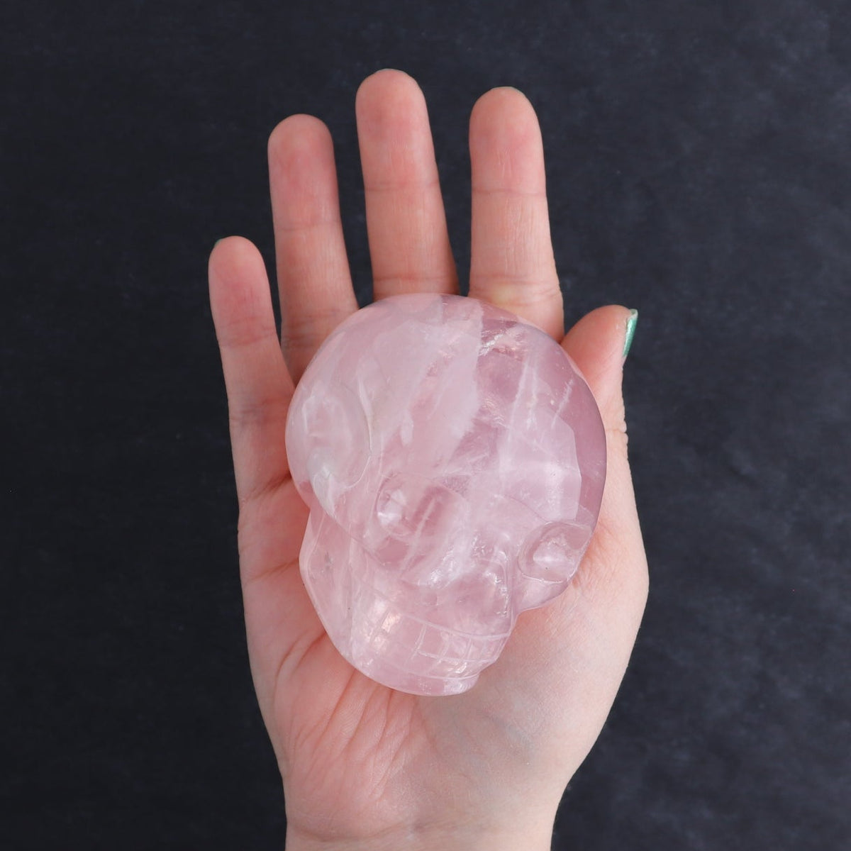 Rose Quartz Skulls Set of 4