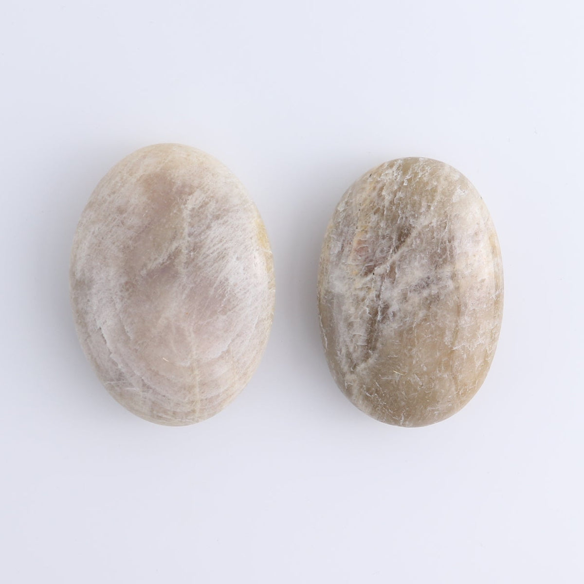 Moonstone Palm Stones Set of 8