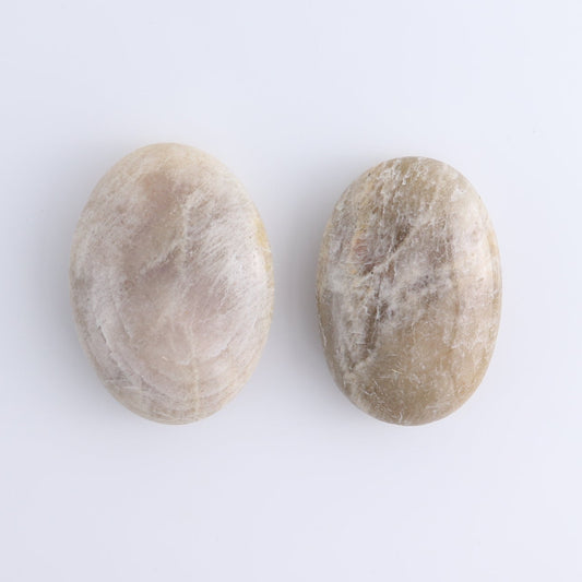 Moonstone Palm Stones Set of 8