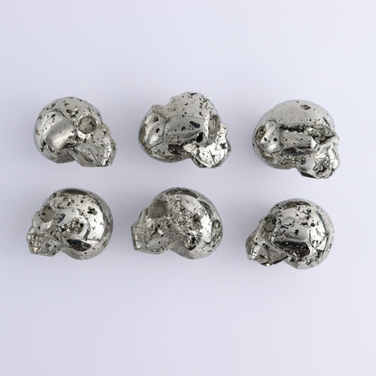 Pyrite Skulls Set of 6 - Expert Wholesale and Supplier of Wholesale Crystals & Bulk Gemstones, ["Hearts","Peru","Pyrite"]