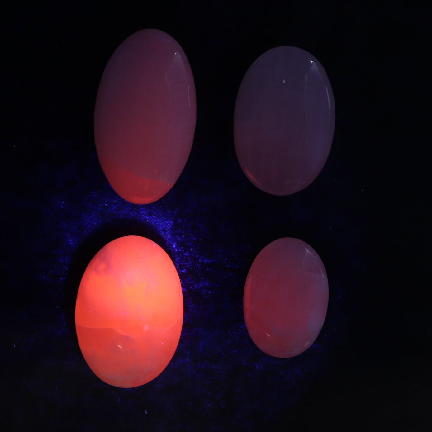 Pink Mangano Calcite Palm Stone Set of 12
