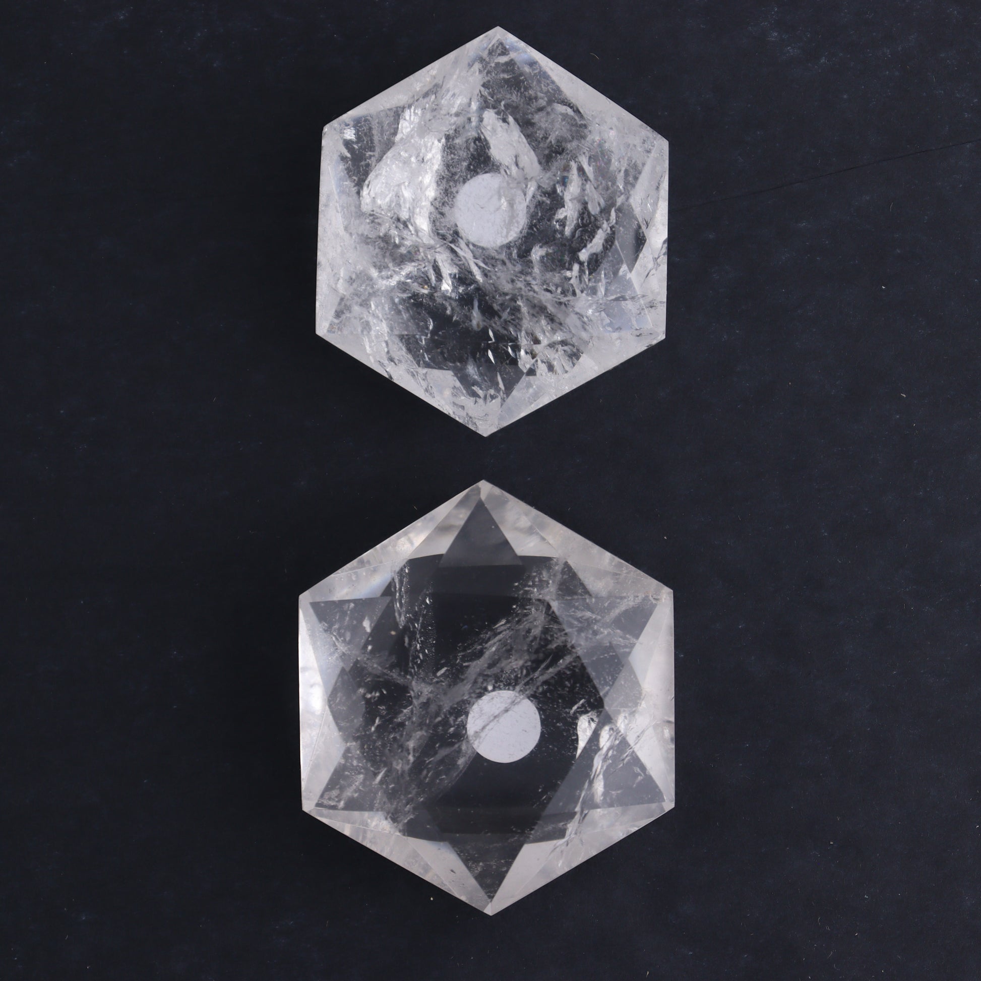 Clear Quartz Mixed Hearts & Hexagon Set of 4 - Expert Wholesale and Supplier of Wholesale Crystals & Bulk Gemstones, ["Brazil","Clear Quartz","Hearts","Hexagon","Quartz"]